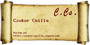 Czukor Csilla névjegykártya